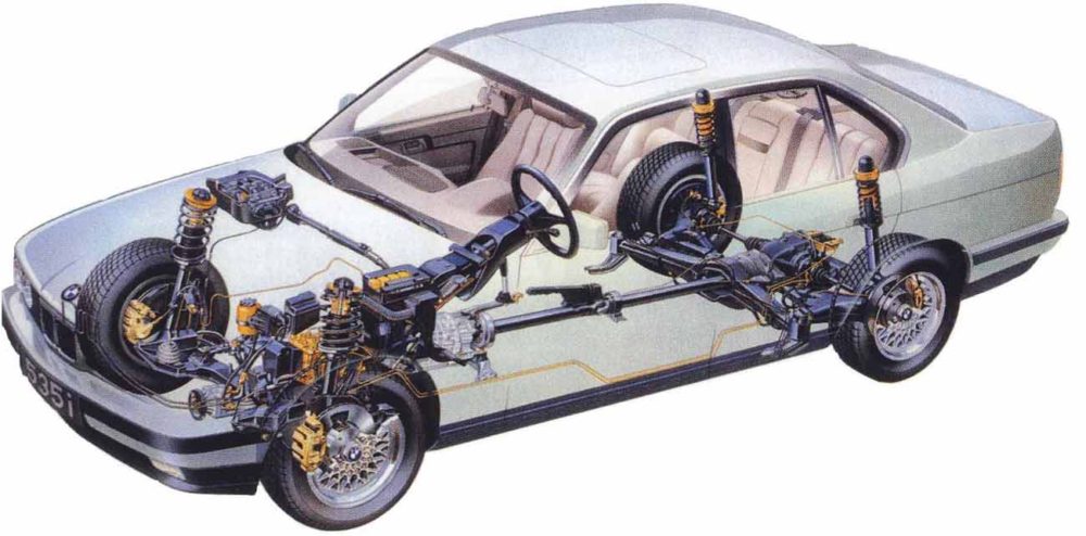 BMW E34 cutaway