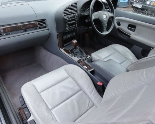 BMW E36 white leather interior