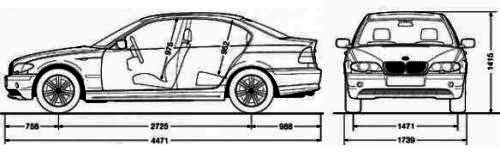 BMW E46 dimensions